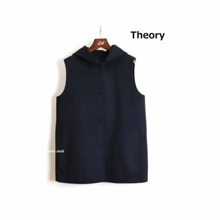 セオリー(theory)のTheory 22AW フーディー ジレ  ベスト NEW DIVIDE　黒(ベスト/ジレ)