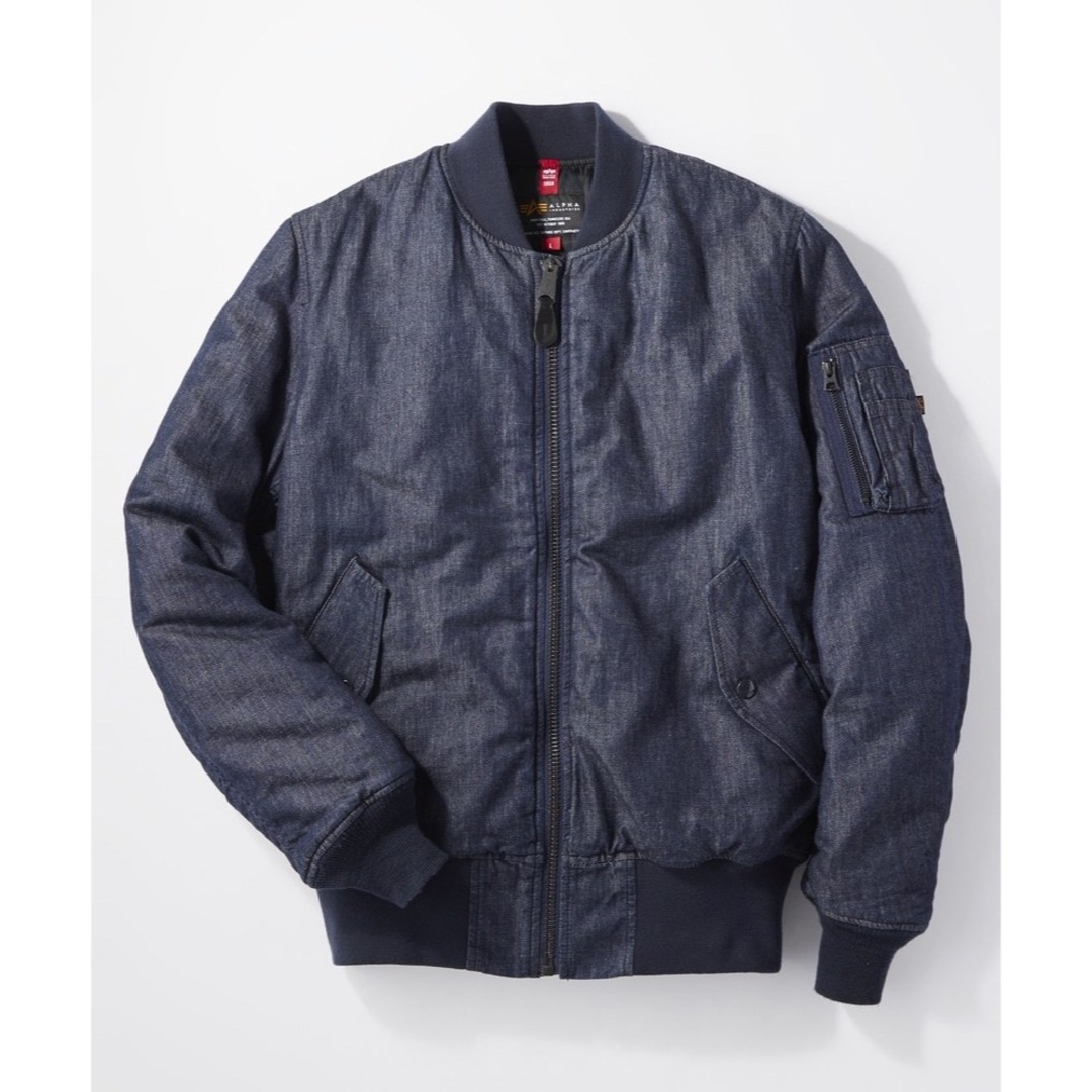 ALPHA INDUSTRIES - アルファ MA-1 Mサイズ デニム フライト ALPHA INDUSTRIES - アルファ MA-1 Mサイズ デニム フライト
