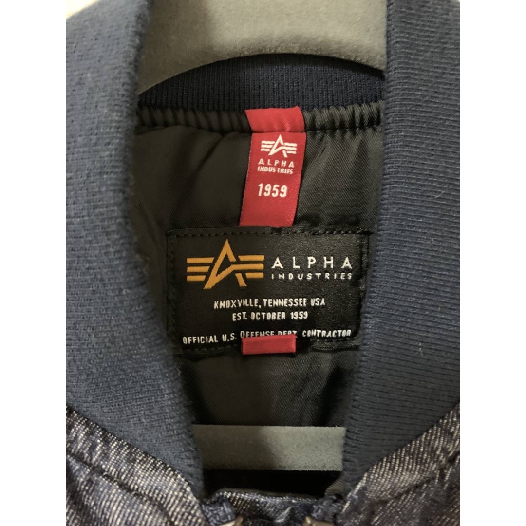 ALPHA INDUSTRIES - アルファ MA-1 Mサイズ デニム フライト ALPHA INDUSTRIES - アルファ MA-1 Mサイズ デニム フライト