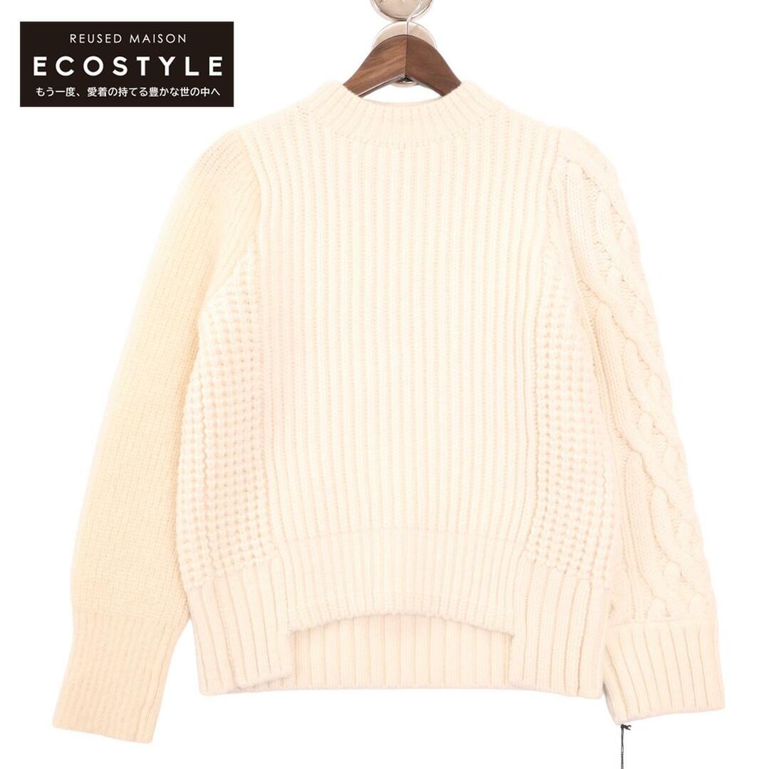 sacai(サカイ)のサカイ 23年製 オフホワイト ウール モヘアニット プルオーバー 23-06851 Wool Mohair Knit Pullover 2 レディースのレッグウェア(タイツ/ストッキング)の商品写真