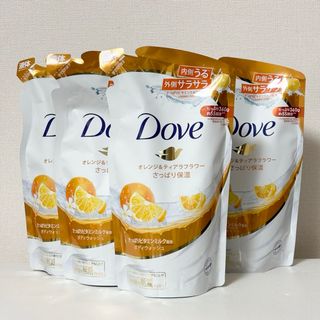 ダヴ(Dove（Unilever）)の【新品】ダヴ ボディウォッシュ オレンジ＆ティアラフラワー 詰替360g×4袋(ボディソープ/石鹸)