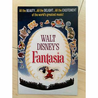 ディズニー(Disney)のワルツディズニー ポスターカード ハガキ ミッキーマウス ファンタジア 80周年(キャラクターグッズ)