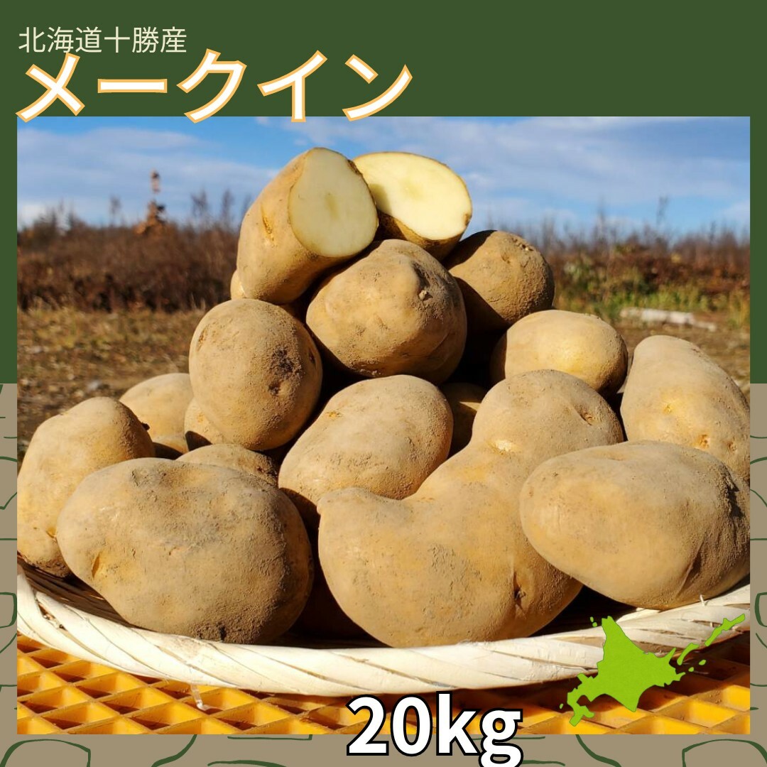 【20kg】北海道産　じゃがいも　メークイン 食品/飲料/酒の食品(野菜)の商品写真