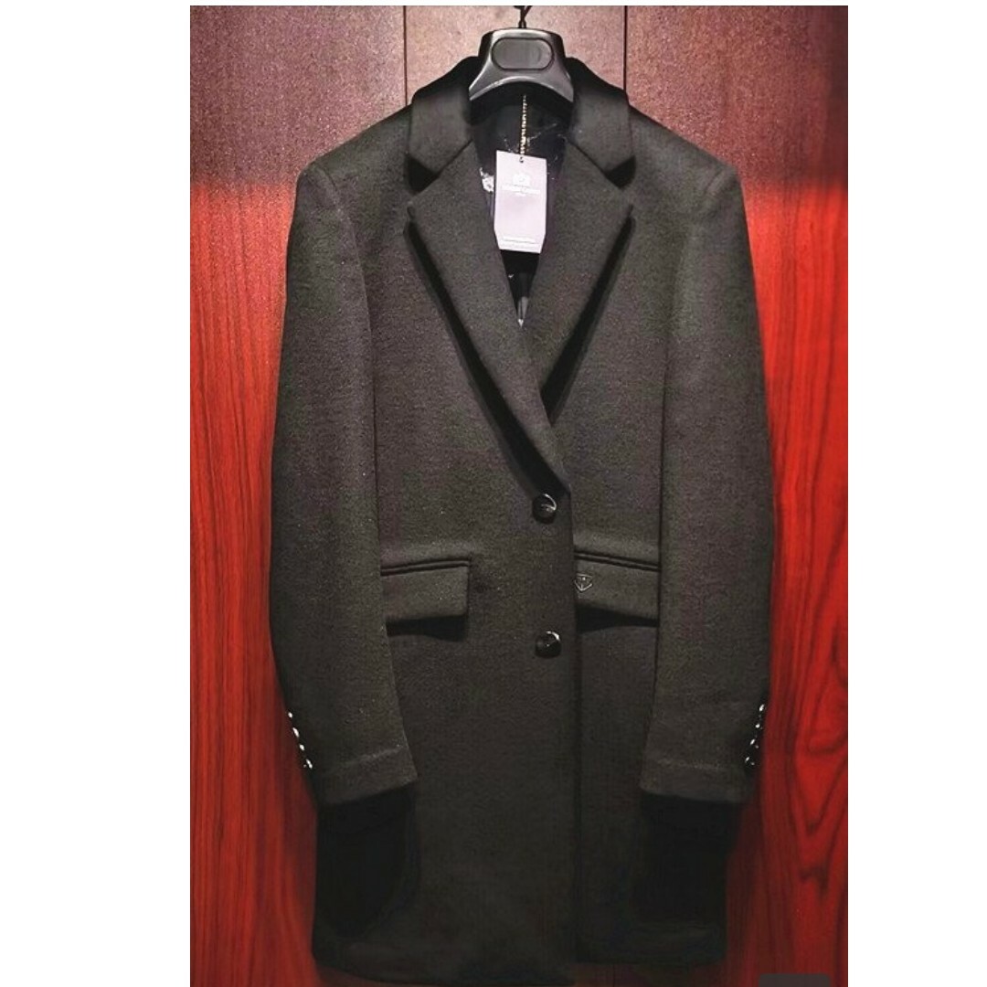 新品ROBERT CAVANI　ロベルトカバーニ　100％カシミヤ　コート　46 メンズのジャケット/アウター(チェスターコート)の商品写真