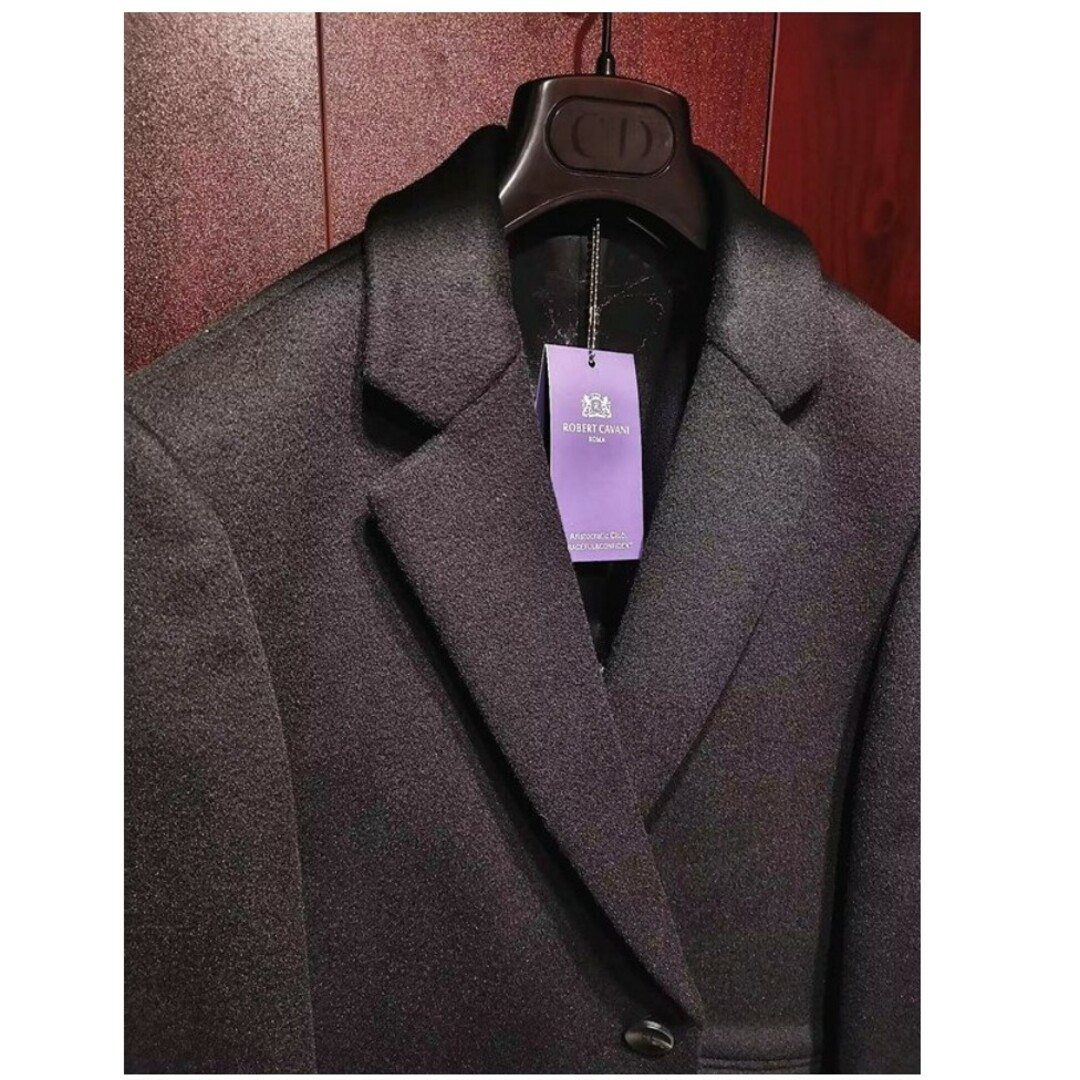新品ROBERT CAVANI　ロベルトカバーニ　100％カシミヤ　コート　46 メンズのジャケット/アウター(チェスターコート)の商品写真