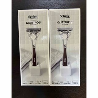 シック　schick クワトロ5  スタンド・替刃・ケース付き2個セット