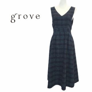 グローブ(grove)のGrove　ジャンパースカート　Mサイズ(ロングワンピース/マキシワンピース)