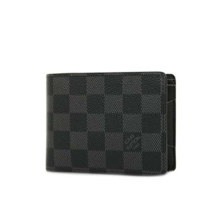 ルイヴィトン(LOUIS VUITTON)の【4ed4922】ルイヴィトン 札入れ/ダミエ・グラフィット/ポルト フォイユ ミュルティプル/N62663/ブラック(財布)