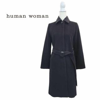 ヒューマンウーマン(HUMAN WOMAN)のヒューマンウーマン　ステンカラーコートベルト付き(ロングコート)