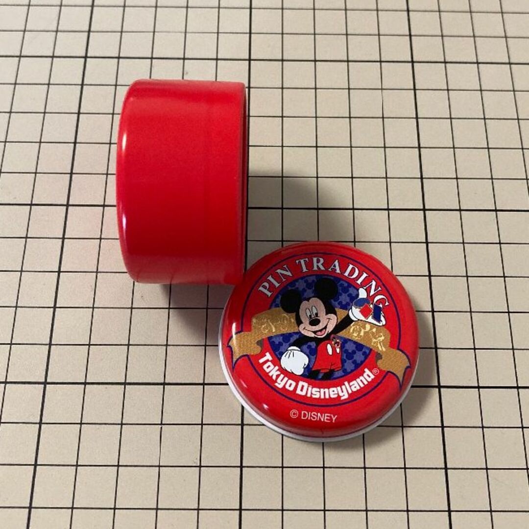 東京ディズニーランド「ピントレーディング」丸缶 ミッキーマウス