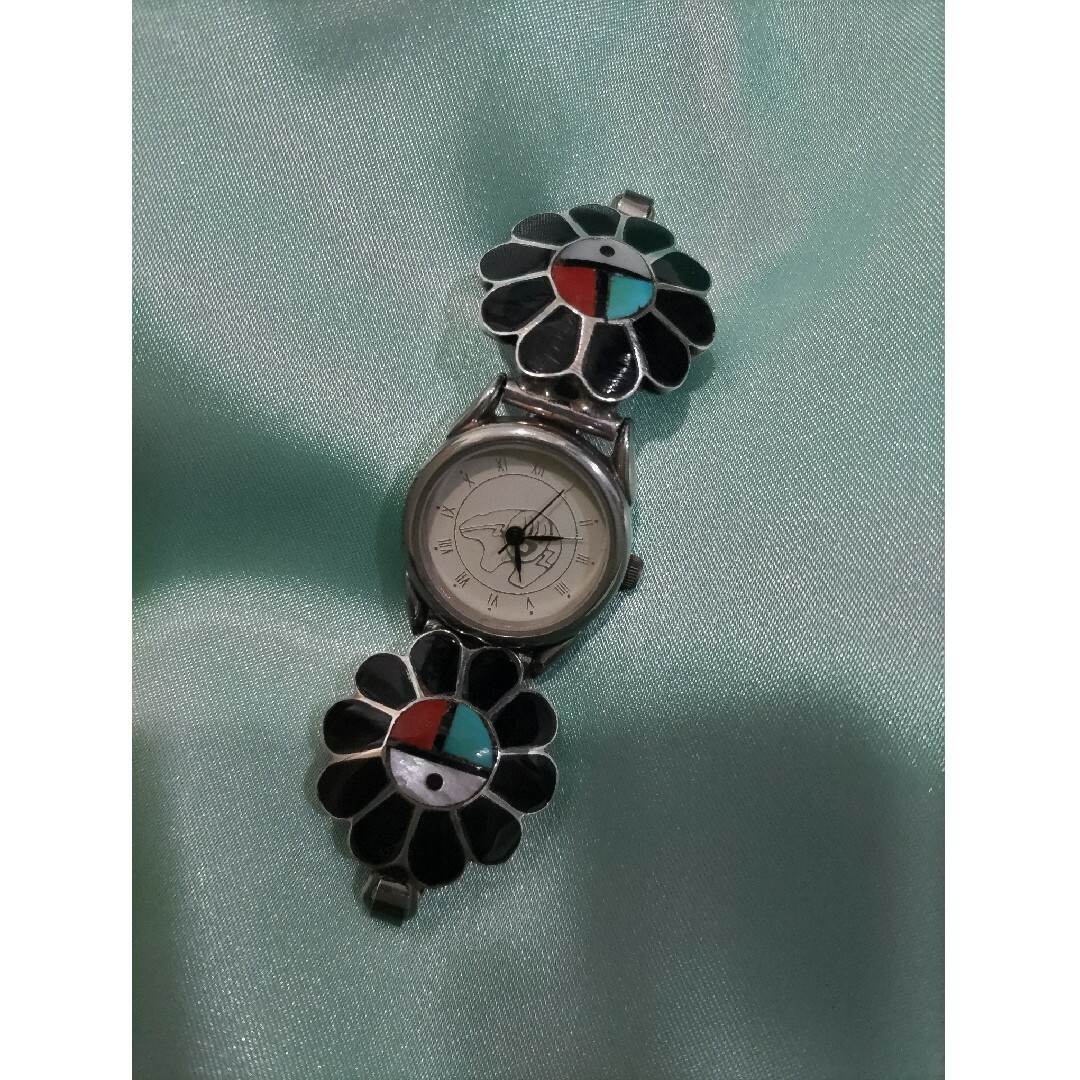 INDIAN JEWELRY(インディアンジュエリー)のMALAIKA　インディアンジュエリー　ズニ族　腕時計　Ａ GASPER レディースのファッション小物(腕時計)の商品写真