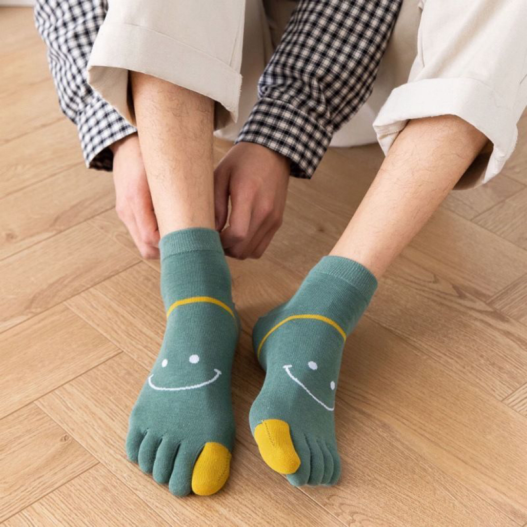 水虫対策 五本指靴下 メンズソックス 作業用 靴下 綿 メンズのレッグウェア(ソックス)の商品写真