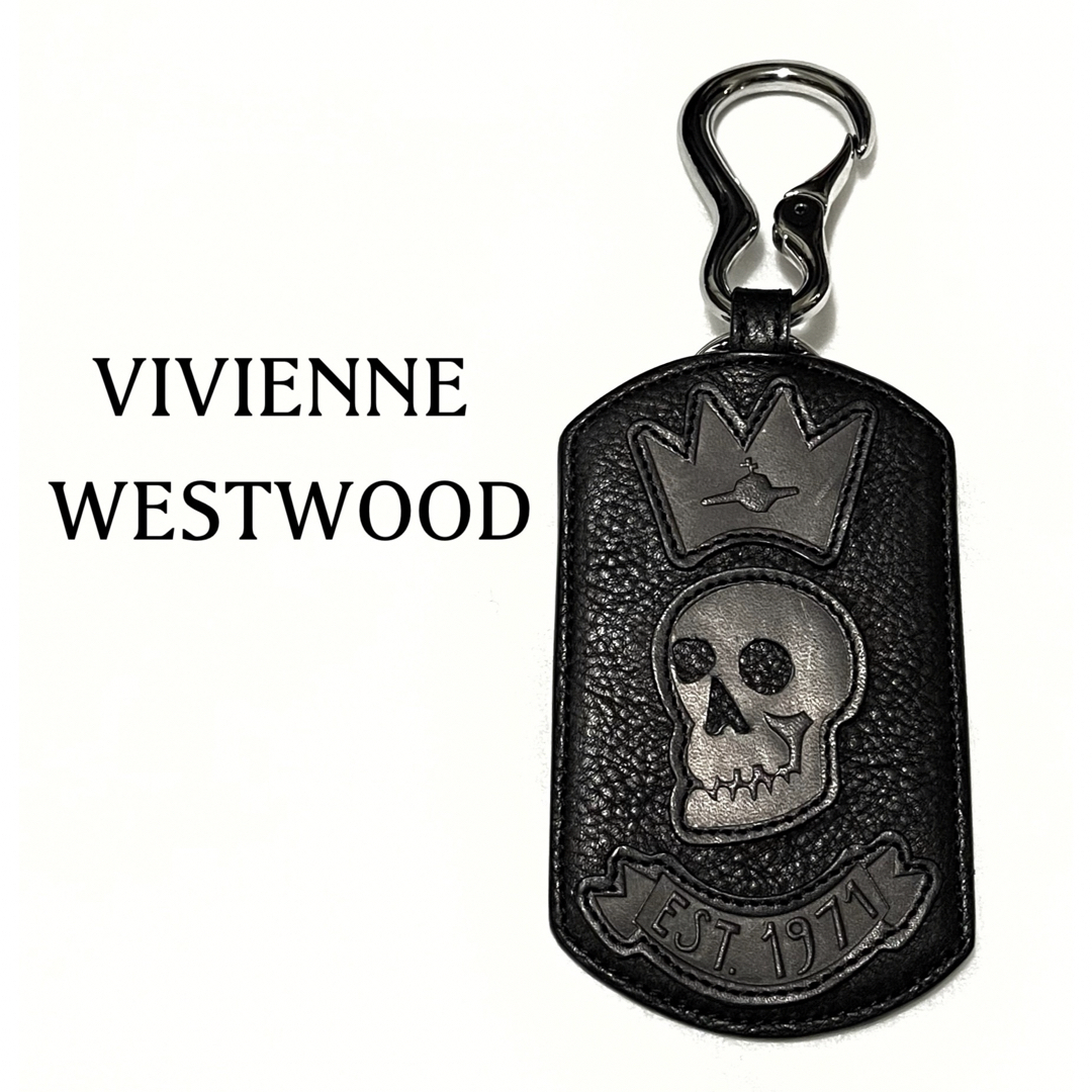 Vivienne Westwood(ヴィヴィアンウエストウッド)のヴィヴィアンウエストウッド【未使用】本革 SKULL キーホルダー レディースのファッション小物(キーホルダー)の商品写真