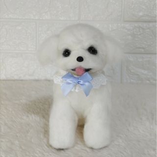 羊毛フェルト　犬　マルチーズ　ハンドメイド(ぬいぐるみ)