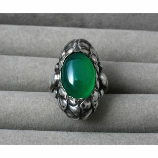 ジョージジェンセン(Georg Jensen)の【Pre-Antique】ジョージ・ジェンセン リング  #11グリーンアゲイト(リング(指輪))