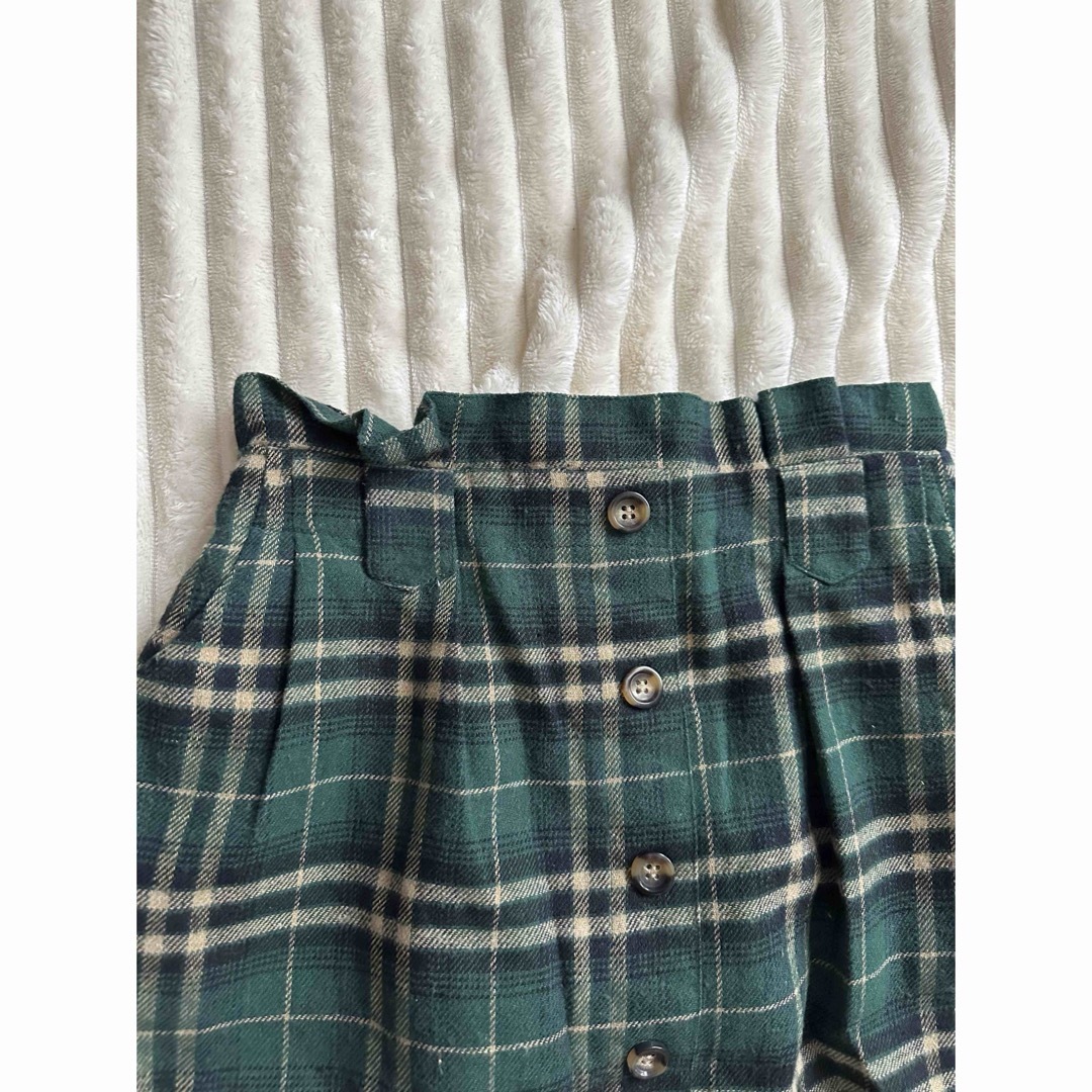 Clice de Paris(クリシェドゥパリス)のチェック柄スカート clicedeparis グリーン 緑 レディース レディースのスカート(ひざ丈スカート)の商品写真