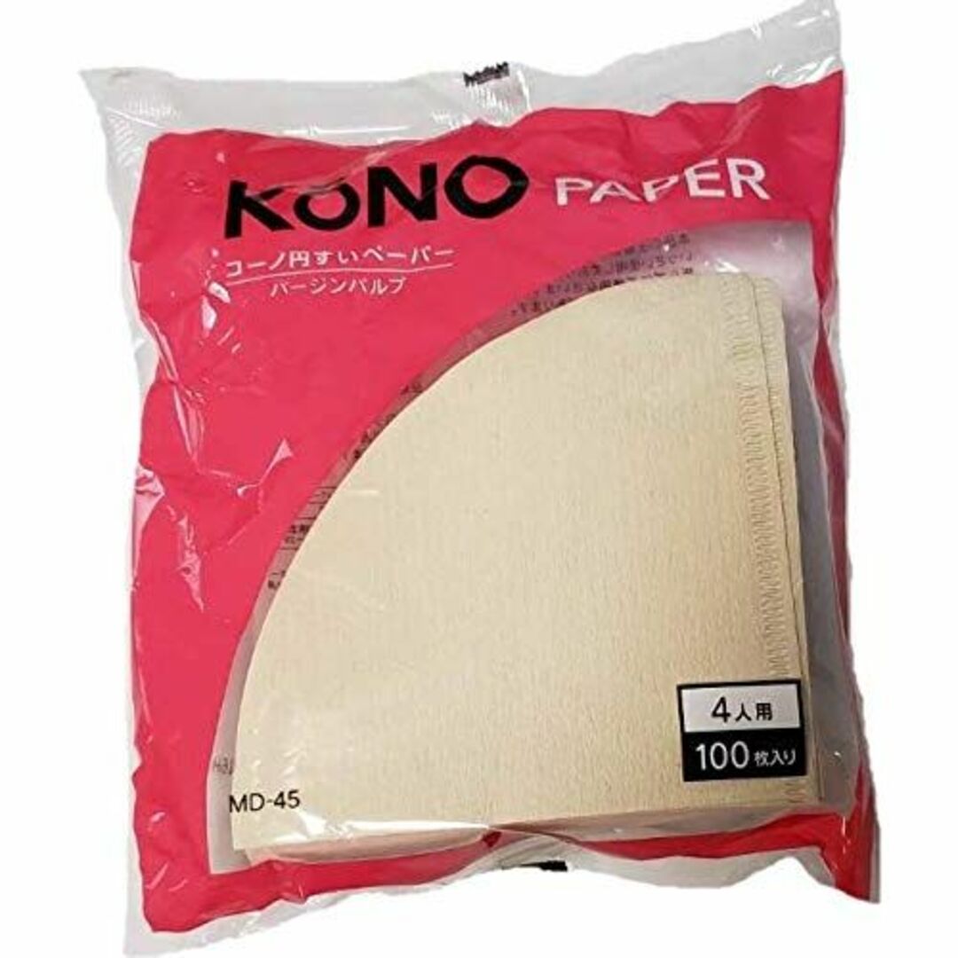 【特価商品】【３個セット】名門KONO ドリッパー用 無漂白みさらしフィルターペ インテリア/住まい/日用品のキッチン/食器(容器)の商品写真