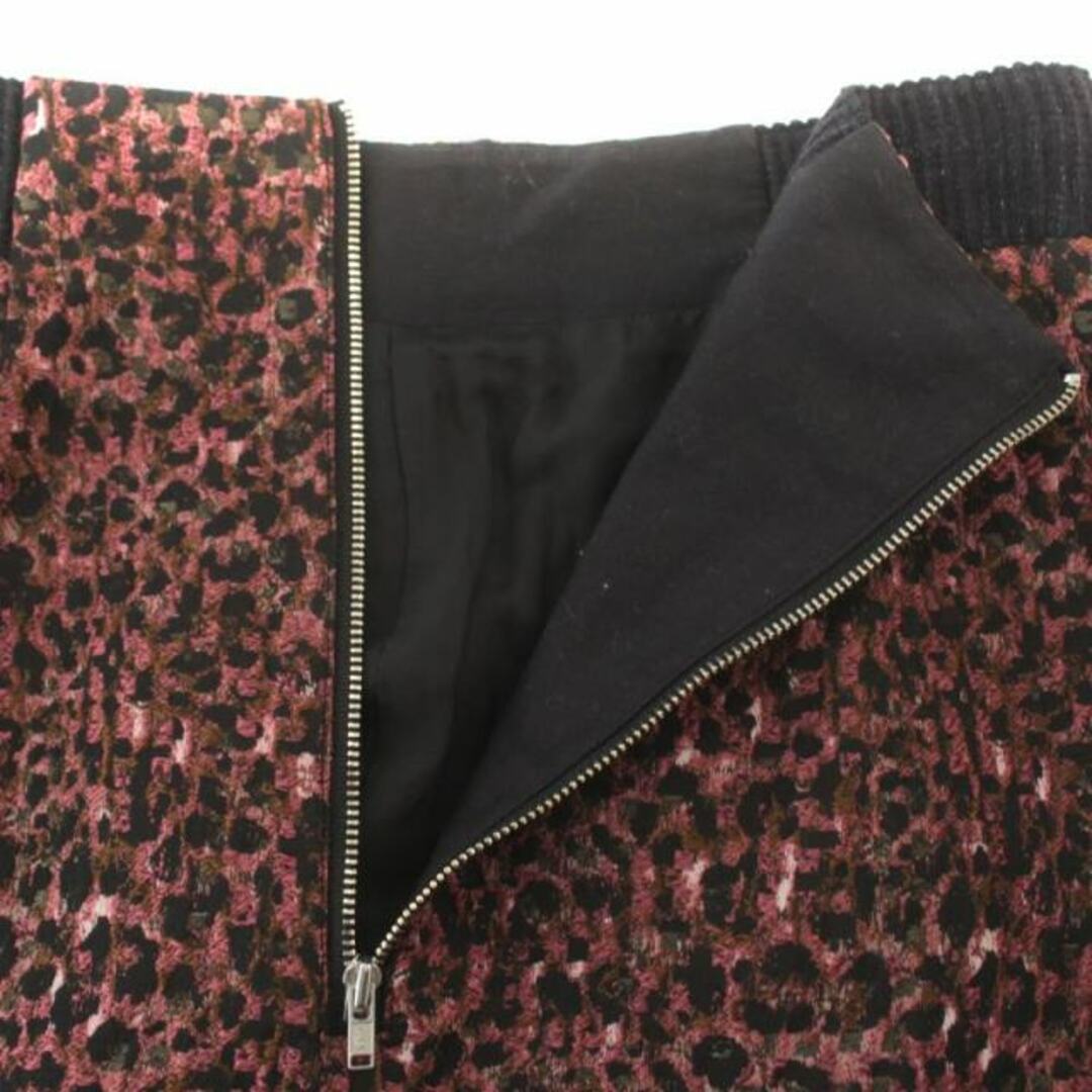 ヴェルメイユ パー イエナ タイトスカート ヒョウ柄 36 S ピンク 黒 レディースのスカート(ひざ丈スカート)の商品写真