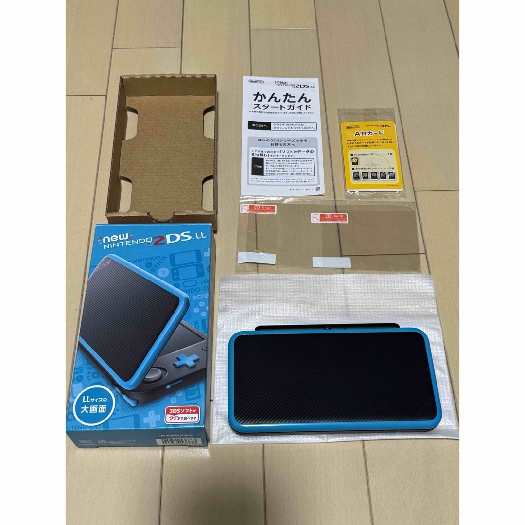 ニンテンドー2DS(ニンテンドー2DS)のNewニンテンドー2DS LL ブラック×ターコイズ  本体 エンタメ/ホビーのゲームソフト/ゲーム機本体(携帯用ゲーム機本体)の商品写真