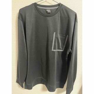 イグニオ(Ignio)のO(XL)☆イグニオ☆ポケット付長袖カットソー(黒ブラック)☆スポーツデポ(Tシャツ/カットソー(七分/長袖))