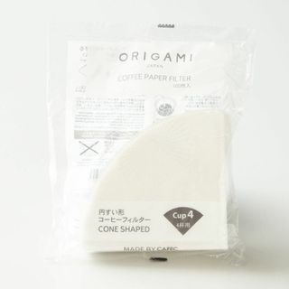 【新着商品】ORIGAMI オリガミ コーヒーフィルター 4杯用 100枚入 円(容器)