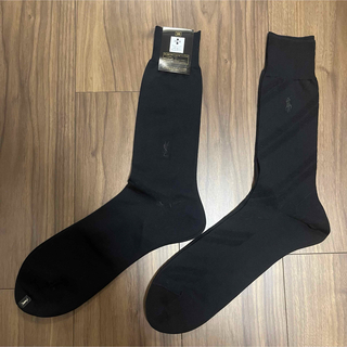 イヴサンローラン(Yves Saint Laurent)の靴下2足セット イヴサンローラン ポロラルフローレン 黒(ソックス)