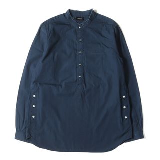 アンダーカバー(UNDERCOVER)のUNDERCOVER アンダーカバー シャツ サイズ:2 15SS ADVENTURE期 カットオフ バンドカラー プルオーバー 長袖 シャツ ネイビー 紺 トップス カジュアルシャツ【メンズ】【中古】(シャツ)