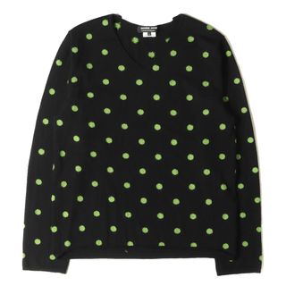 COMME des GARCONS HOMME DEUX コムデギャルソン オムドゥ ドット ニット サイズ:L ジャガード V ネック ウール アクリル ニット セーター AD2013 ブラック 黒 トップス カジュアル 日本製 長袖【メンズ】【中古】(ニット/セーター)