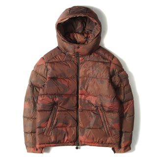 モンクレール(MONCLER)のMONCLER モンクレール ダウン ジャケット サイズ:2 迷彩柄 フード付き ナイロン ダウンジャケット MAYA C20914036605 539AS マヤ カモフラージュ 総柄 マルチカラー アウター ブルゾン コート【メンズ】【中古】(ダウンジャケット)