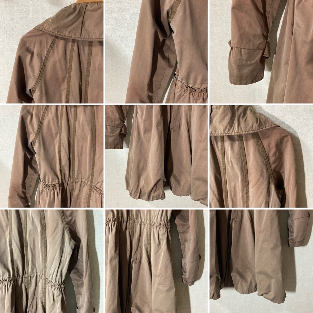 129※ コート ブラウン 茶色 レディース 春 秋 アウター ステンカラー レディースのジャケット/アウター(スプリングコート)の商品写真