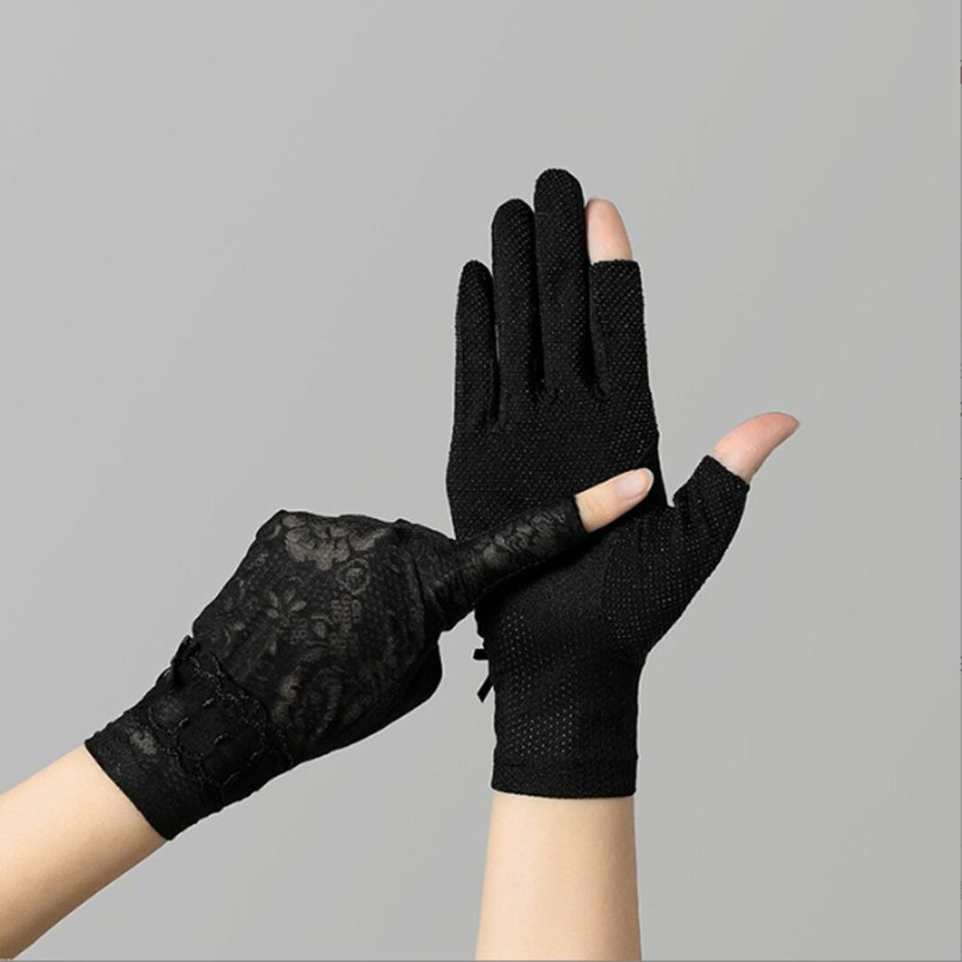手袋 指切り レディース 紫外線対策 レディースのファッション小物(手袋)の商品写真