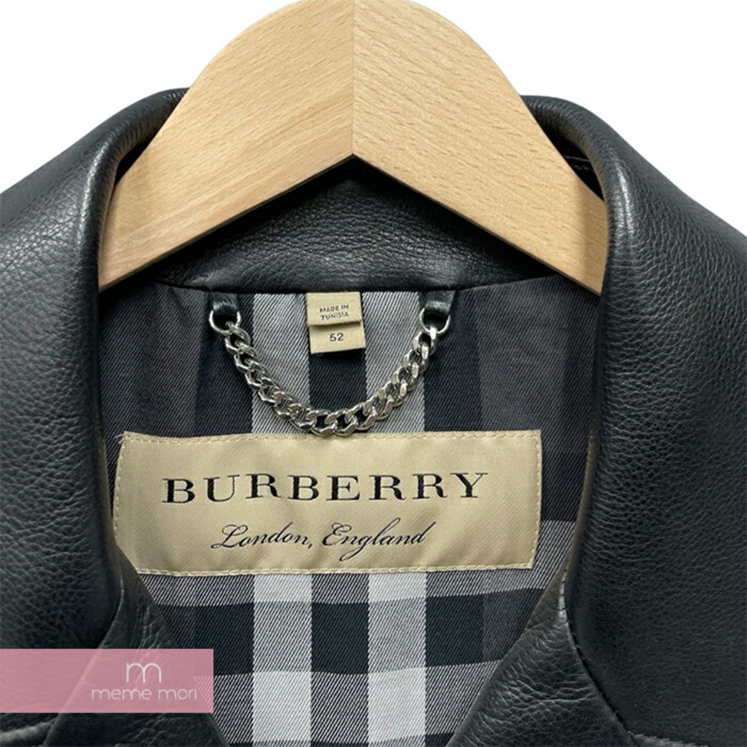 BURBERRY(バーバリー)のBURBERRY Leather Riders Jacket TNKANFA S1HAM バーバリー レザーライダースジャケット ダブルライダース カウレザー ペイントデザイン ブラック サイズ52 【240126】【新古品】【me04】 メンズのジャケット/アウター(その他)の商品写真