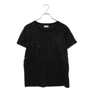 良品□SAINT LAURENT PARIS/サンローランパリ エディ期 341493 ゼブラプリント コットン100％ 半袖Tシャツ/カットソー 黒 S イタリア製