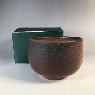 茶道茶碗　青楽茶碗　苗の絵　桂窯 桂山【新品未使用】美術品/アンティーク