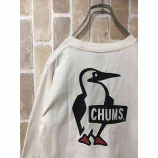 チャムス(CHUMS)の【CHUMS】チャムス　ビックロゴ　ロンT  レディース　M(Tシャツ(長袖/七分))