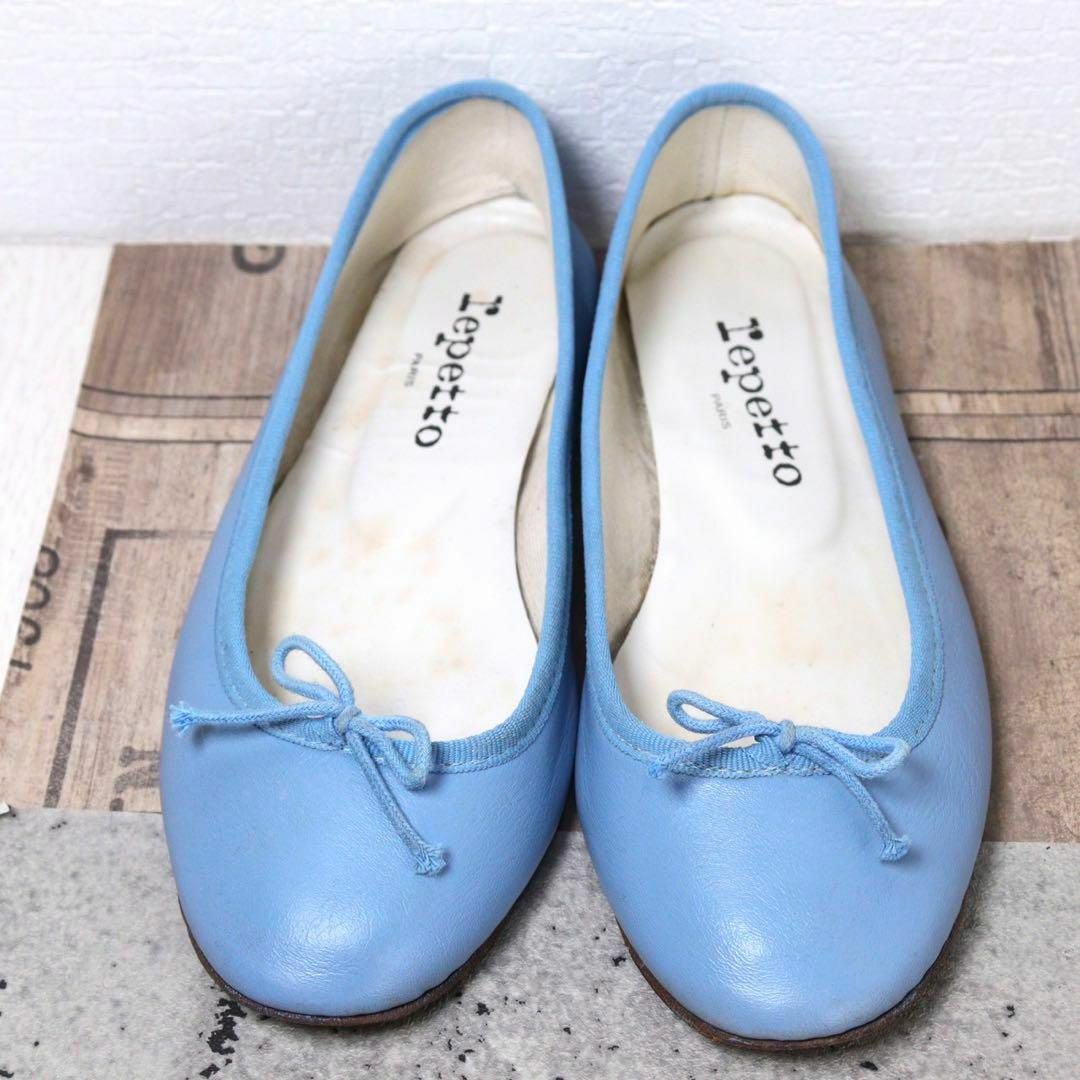 repetto(レペット)のrepetto レペット 23.5 サンドリオン 春色 水色 バレエ フラット レディースの靴/シューズ(バレエシューズ)の商品写真