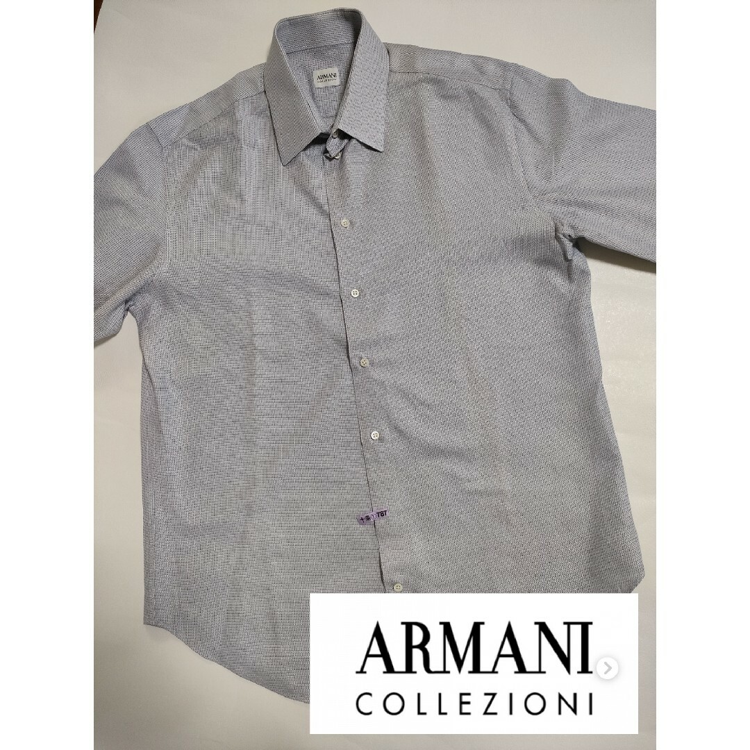 ARMANI COLLEZIONI(アルマーニ コレツィオーニ)のアルマーニコレツォーニ　メンズ　長袖シャツ　クリーニング済 3XL ワイシャツ メンズのトップス(シャツ)の商品写真