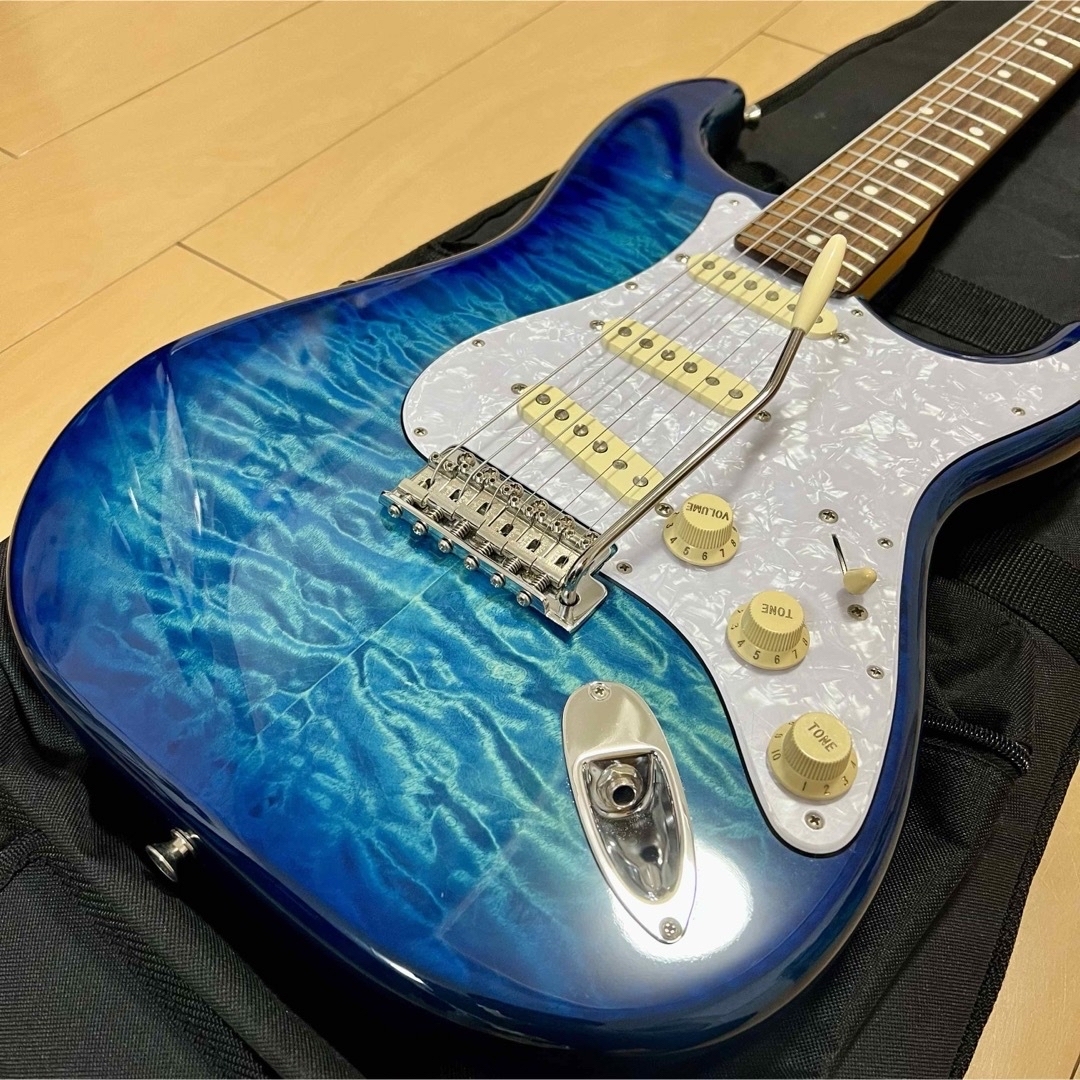 Fender Japan ST62-QT Blue SB 2013 キルトトップ