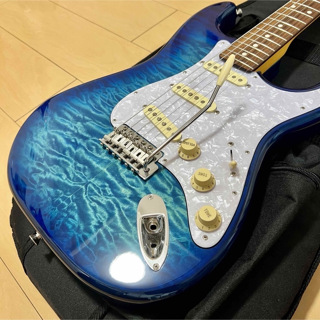 Fender Japan ST62-QT Blue SB 2013 キルトトップ