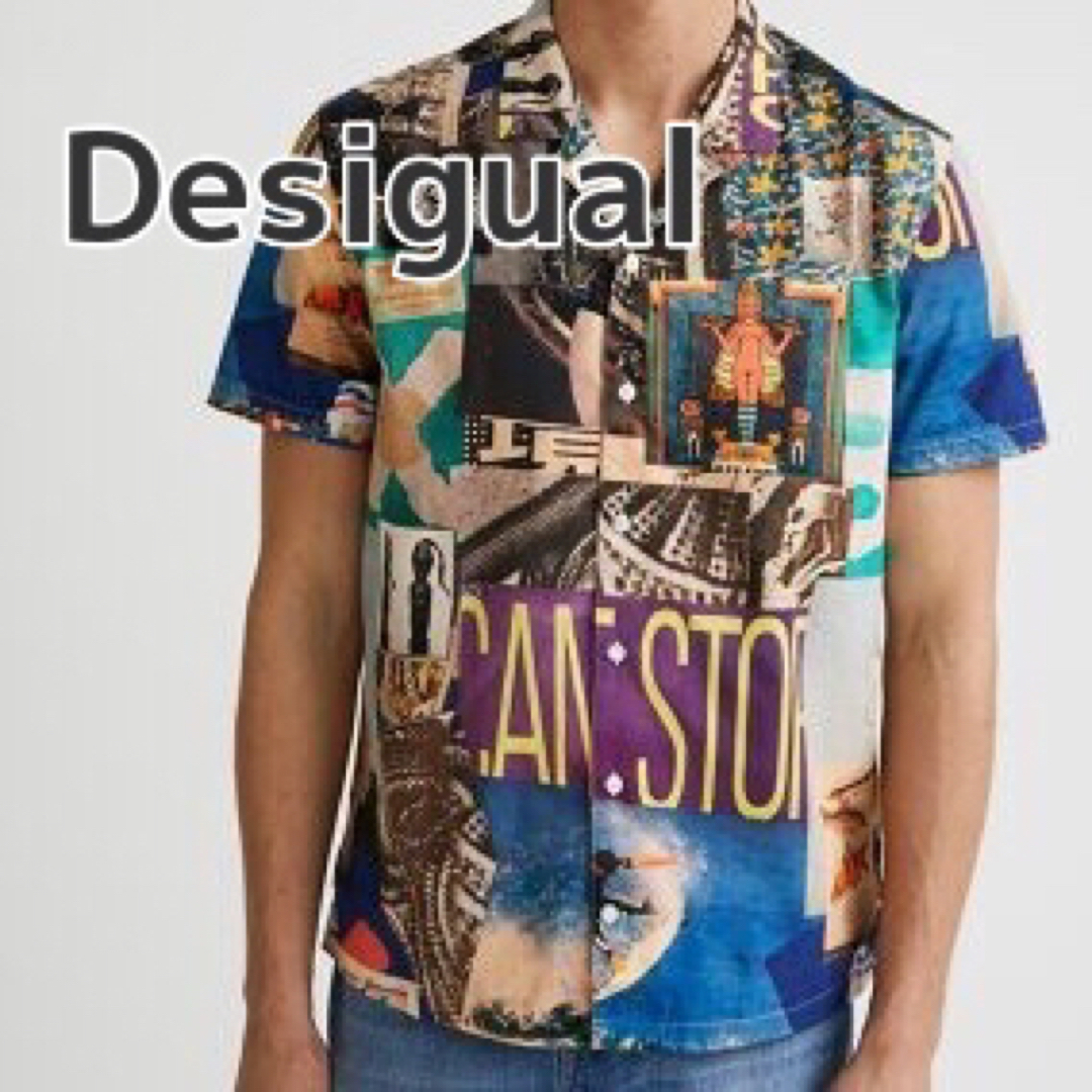 DESIGUAL(デシグアル)の新品　デシグアル Desigual  半袖 シャツメンズ　CAM_PAPER メンズのトップス(シャツ)の商品写真