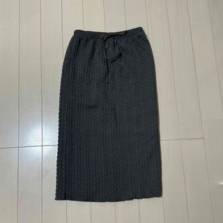 ダブルクローゼット(w closet)のニット編みスカート　wcloset(ロングスカート)