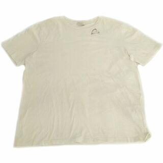 イヴサンローランボーテ(Yves Saint Laurent Beaute)の本物 サンローラン SAINT LAURENT トラップ プリント Tシャツ カットソー トップス XL コットン ホワイト メンズ 衣類 洋服 中古(Tシャツ/カットソー(半袖/袖なし))