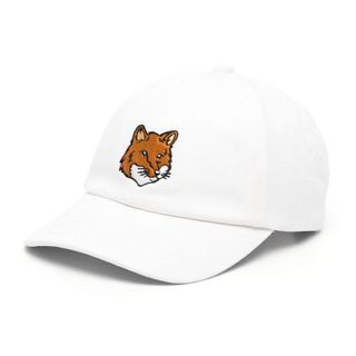 メゾンキツネ(MAISON KITSUNE')のMAISON KITSUNE  キツネ　キャップ　ホワイト　白　6パネルキャップ(キャップ)