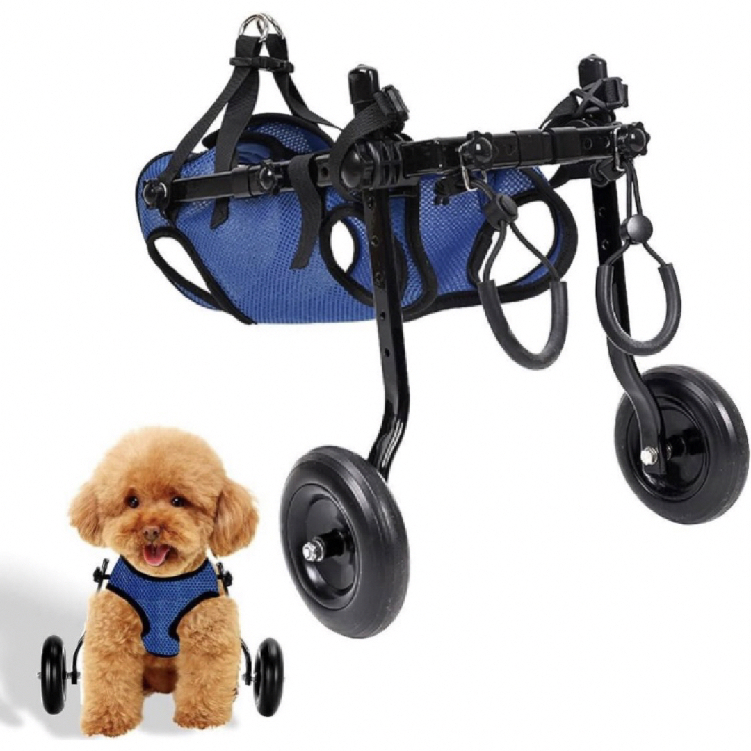 犬用 車いす 車椅子 小型 中型 ペット用 2輪歩行器 リハビリ 介護 老犬 S その他のペット用品(犬)の商品写真