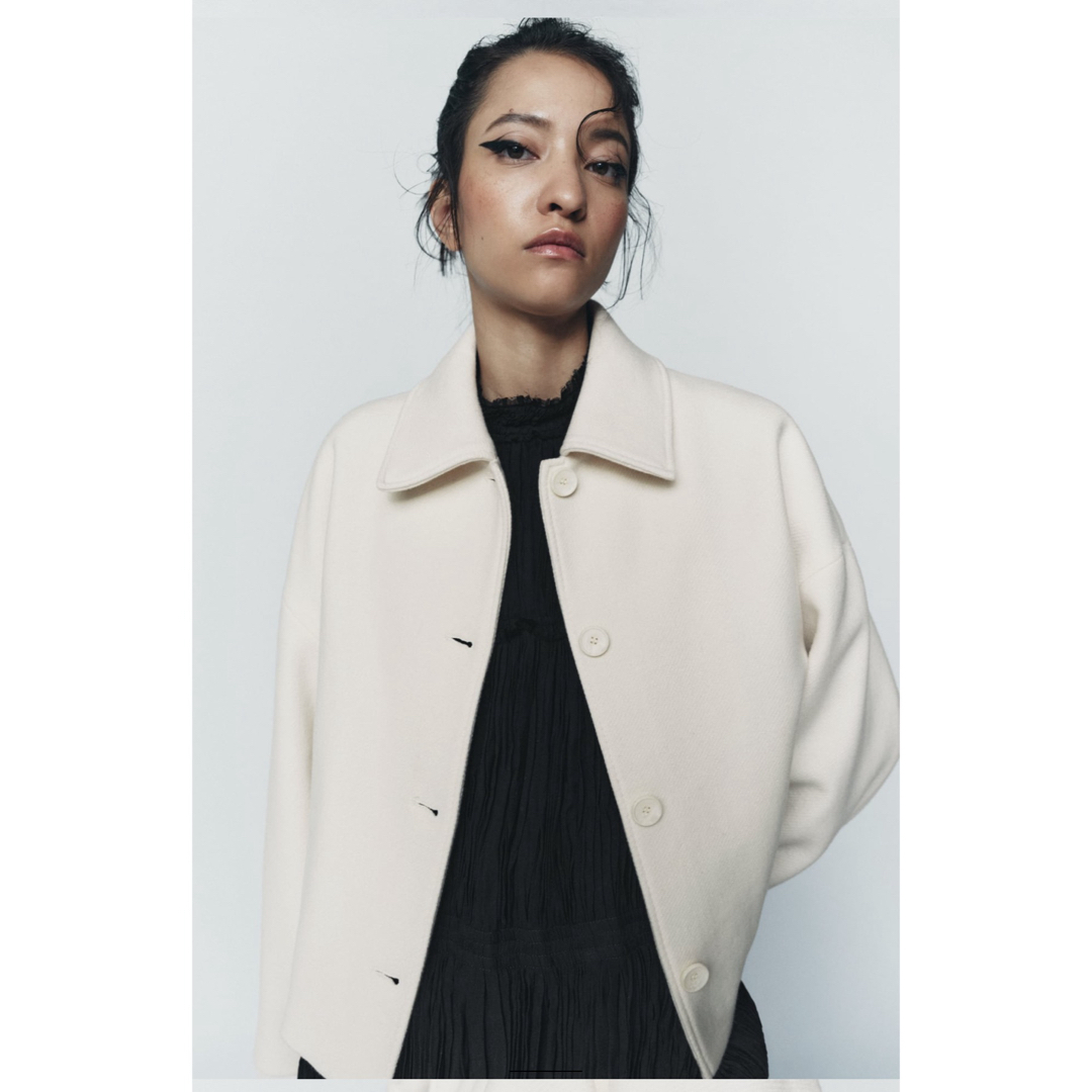 ZARA(ザラ)の新品 ZARA ZW COLLECTION MANTECO ウール コート　XS レディースのジャケット/アウター(ピーコート)の商品写真