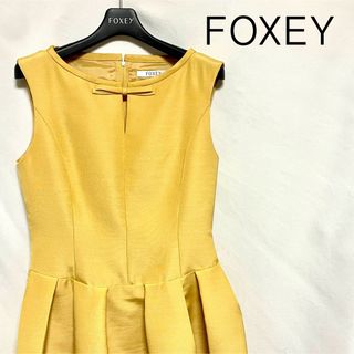 フォクシー(FOXEY)の★美品・ほぼ未使用★ フォクシー FOXEY ノースリーブ ワンピース 38(ひざ丈ワンピース)