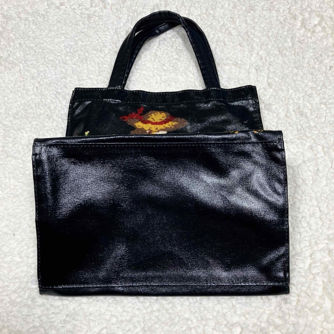 FEILER(フェイラー)のFEILERフェイラー　デザイン トートバッグ　花柄 　うさぎ　女の子　黒 レディースのバッグ(トートバッグ)の商品写真