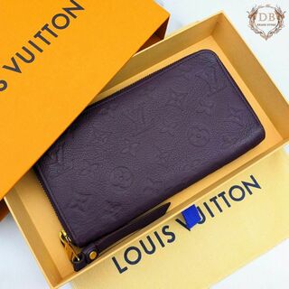 ルイヴィトン(LOUIS VUITTON)のルイヴィトン アンプラント スクレットロン パープル ラウンドファスナー(財布)