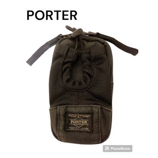 ポーター(PORTER)の【希少】PORTER DRIVE POUCH ブラック 小物入れ モバイルケース(ウエストポーチ)