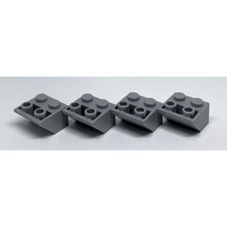 LEGO パーツ　逆スロープブロック　2×2 グレー　4個(知育玩具)